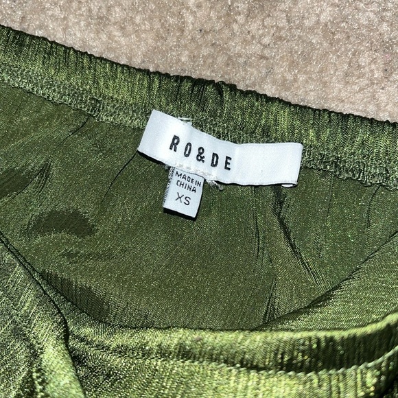 Ro & De Green Silky Skirt - Picture 6 of 9